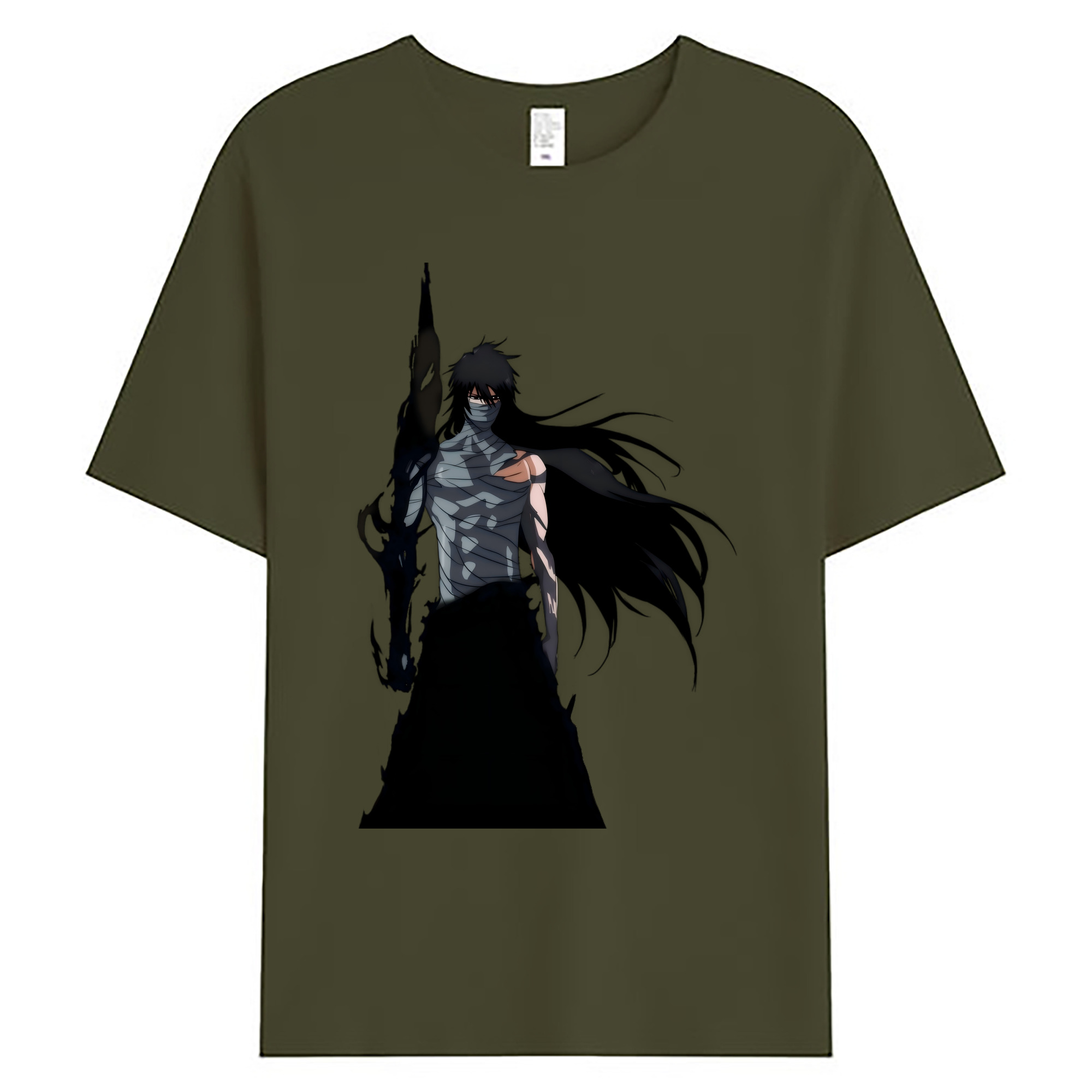 （画像用） ブリーチ 黒崎一護（くろさき いちご）BLEACH Kurosaki Ichigo 綿100％ メンズ半袖Tシャツ｜肌触りやわらか＆通気性